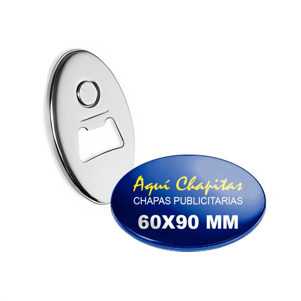 CHAPA DESTAPADOR IMAN OVALADA 60X90 MM