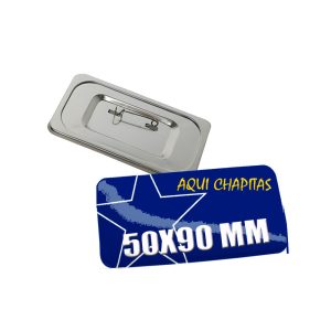 CHAPITA ALFILER RECTANGULAR 50X90 MM